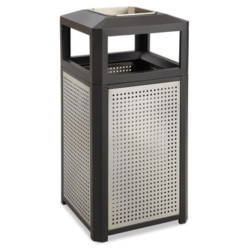 Safco® Ashtray-top Evos Series Steel Waste Container, 38 Gal, Black freeshipping - TVN Wholesale
